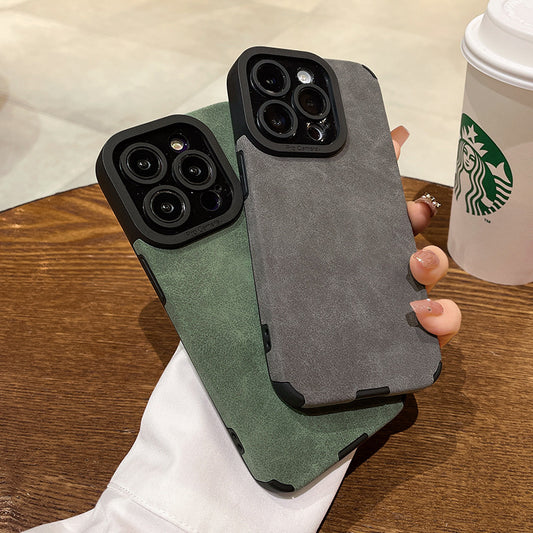 Leather-covered iPhone case