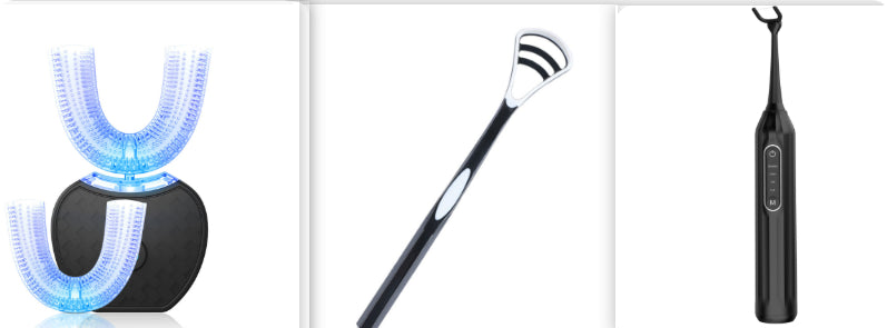 360 Degrees Intelligent Automatic Electric  Toothbrush Waterproof U Type Tooth Brush Whitening Blue Light USB Charging