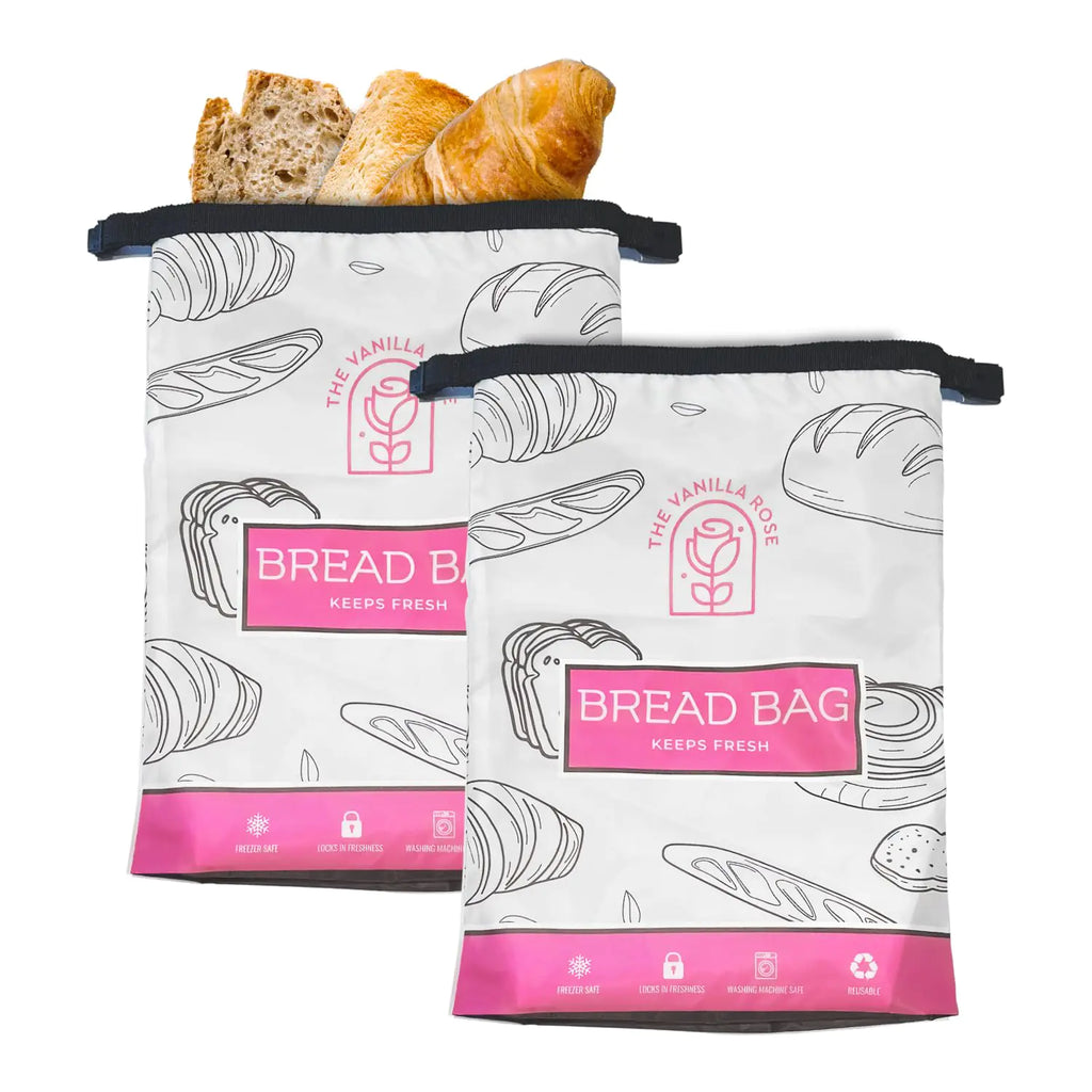 2 Pack Reusable Bread Bags for Homemade Bread Sourdough Linen Bread Bags Beeswax Bread Bags for Sourdough Keep Fresh with Zero Waste Lining Fresh Zipper Bag Eco-Friendly